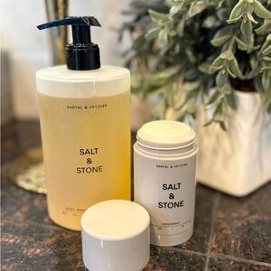 NEW Salt & Stone Santal & Vetiver body wash and deodorant bundle UNISEX
